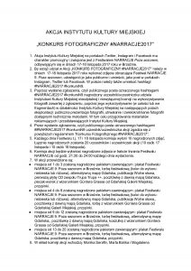 AKCJA INSTYTUTU KULTURY MIEJSKIEJ NARRACJE 2017