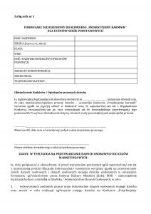 Formularz zgłoszeniowy Miasto i Las